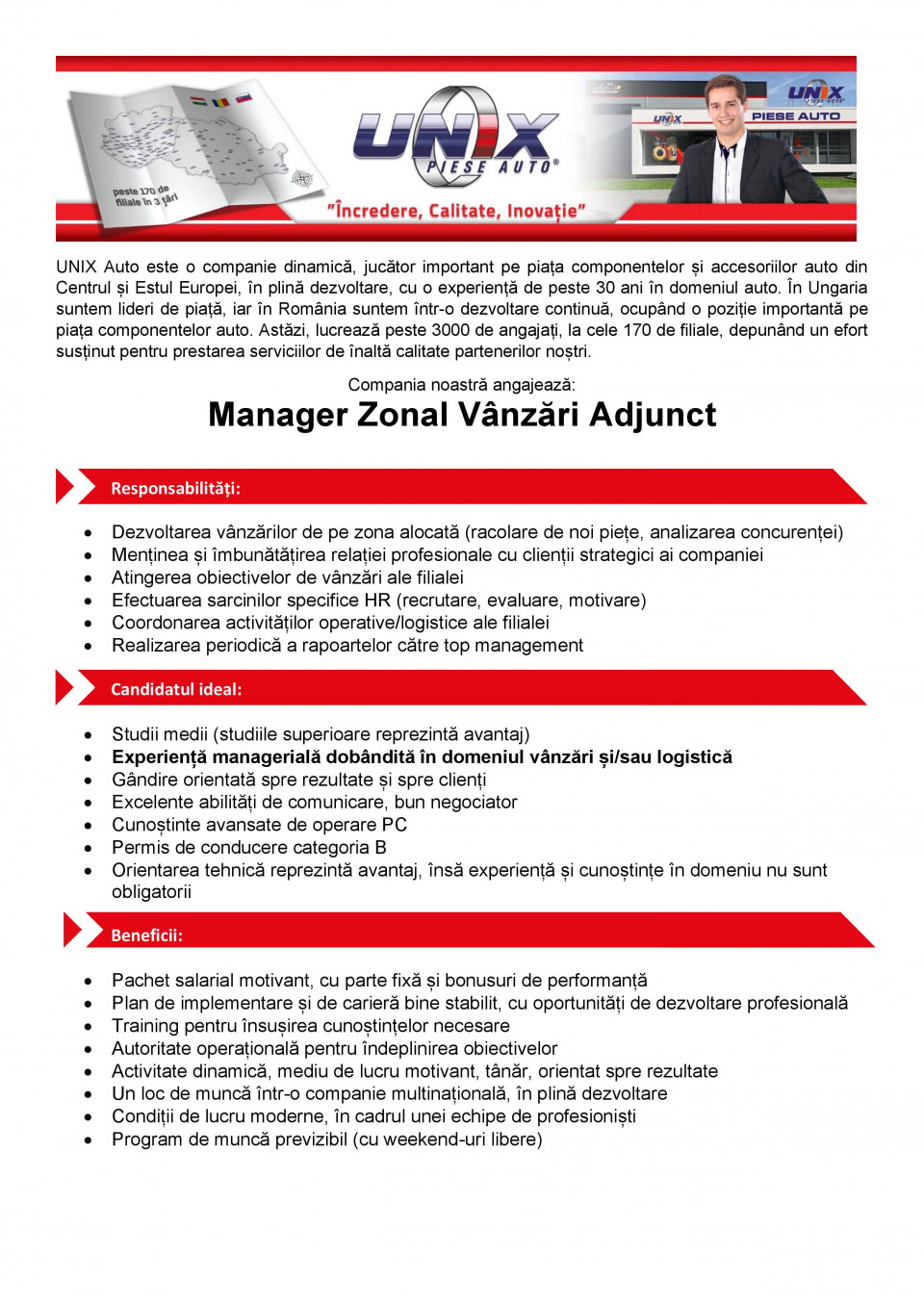 Manager Zonal Vanzari Adjunct
