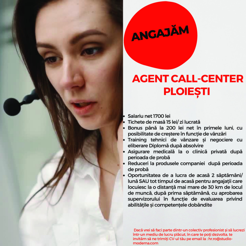 Agent Call-Center Ploiesti (hybrid)