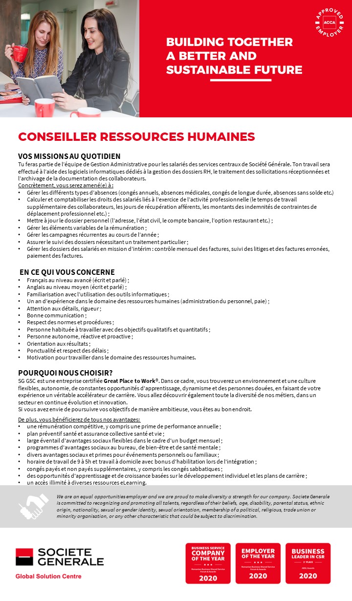 Conseiller Ressources Humaines