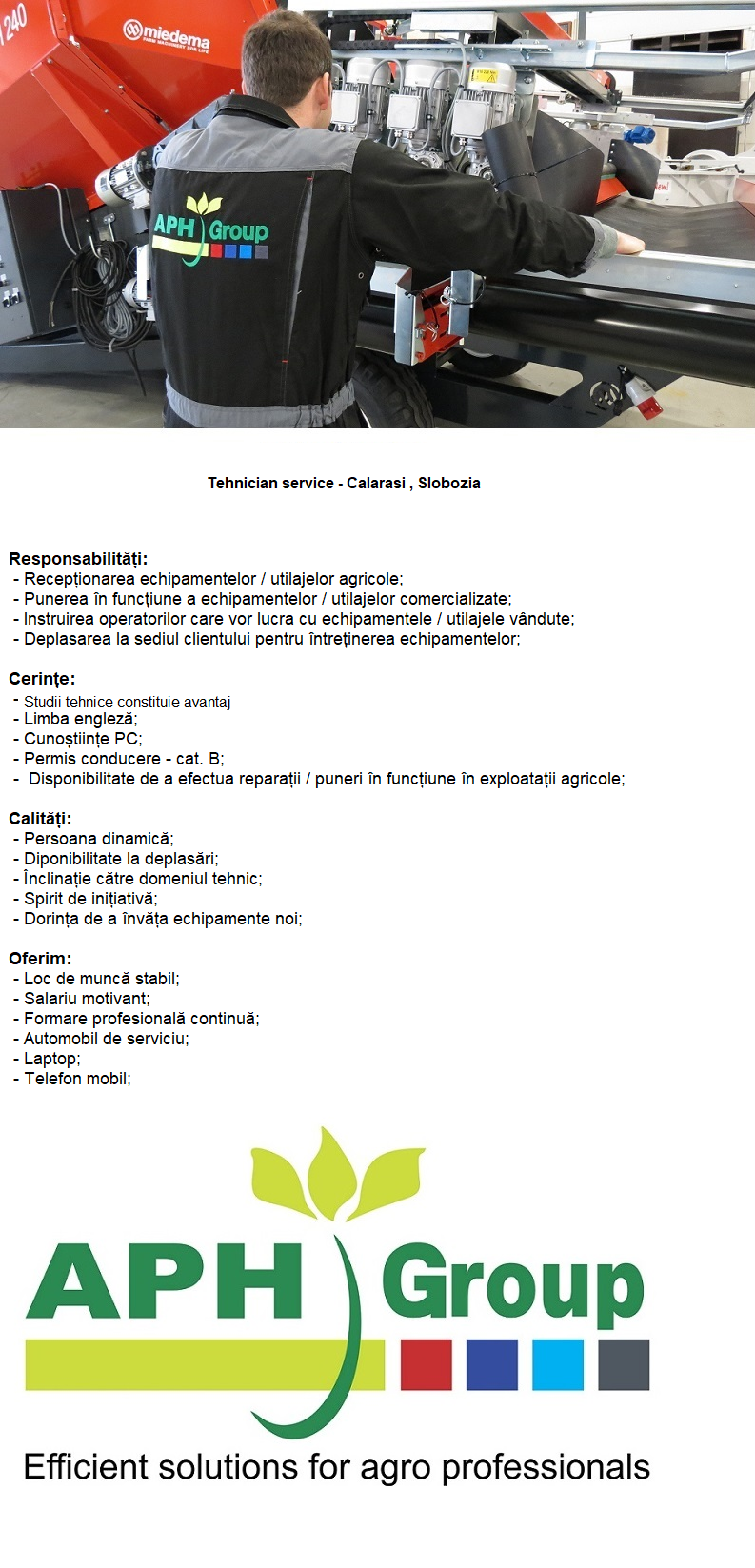 Tehnician service - Calarasi , Slobozia