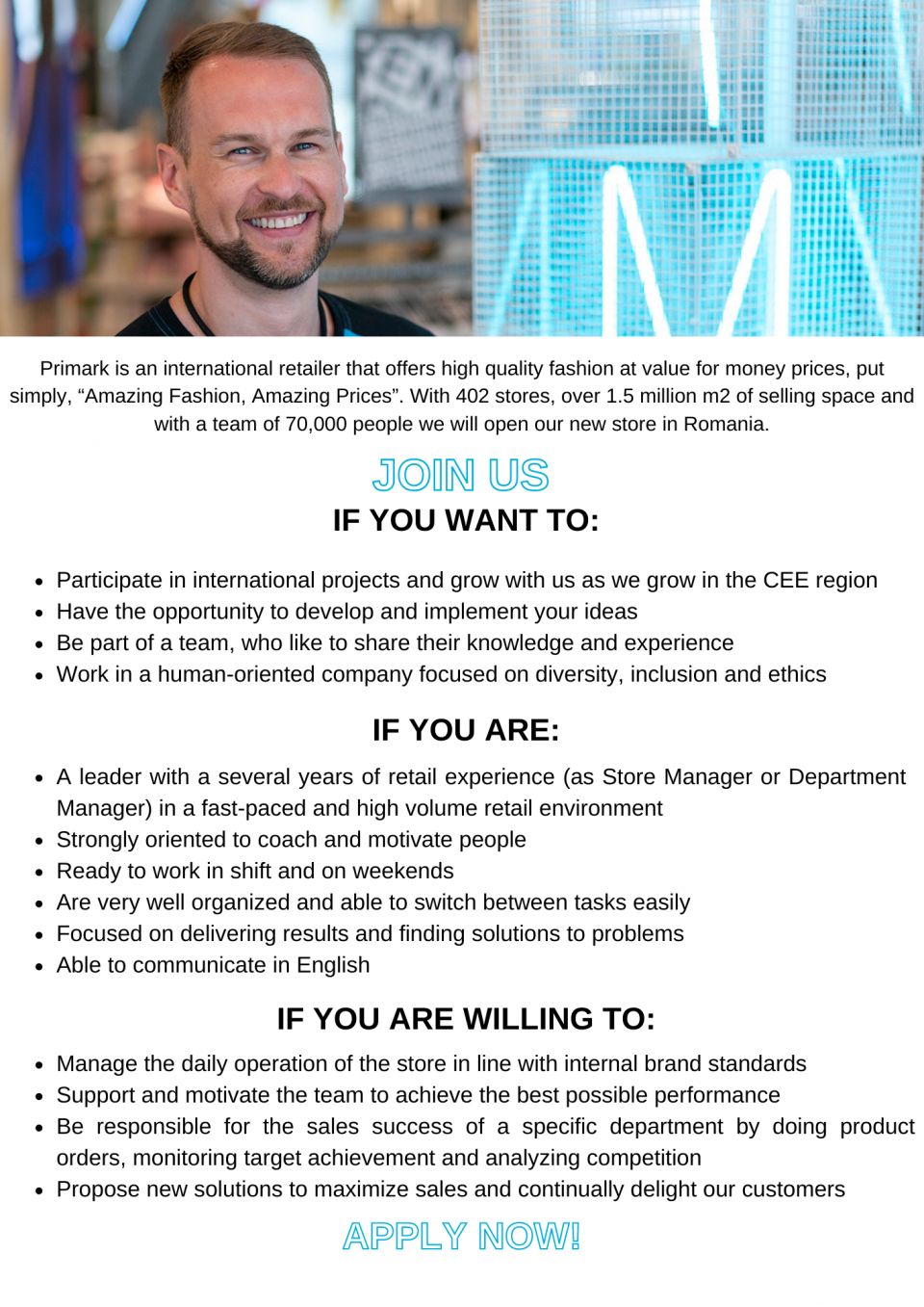 Visual Merchandiser Manager