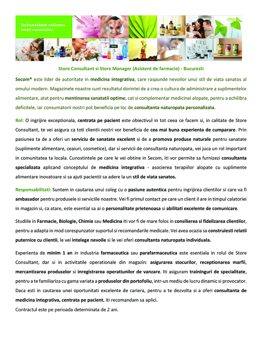 Store Consultant/ Store Manager Secom