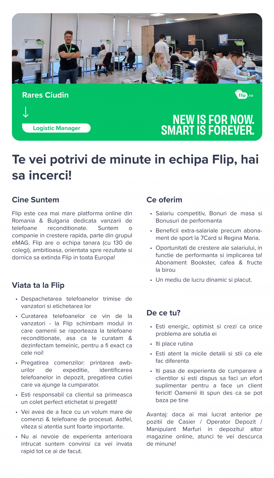 Specialist Comenzi (pick & pack)