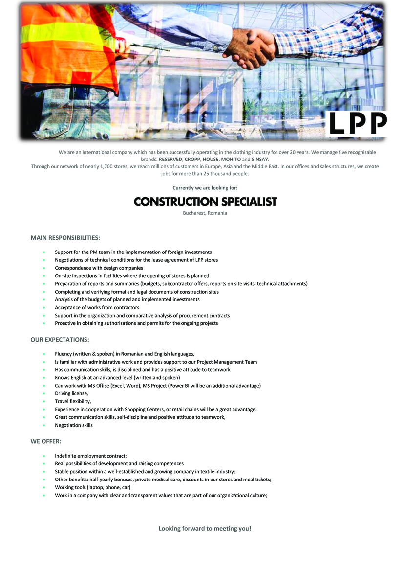 Construction Specialist
