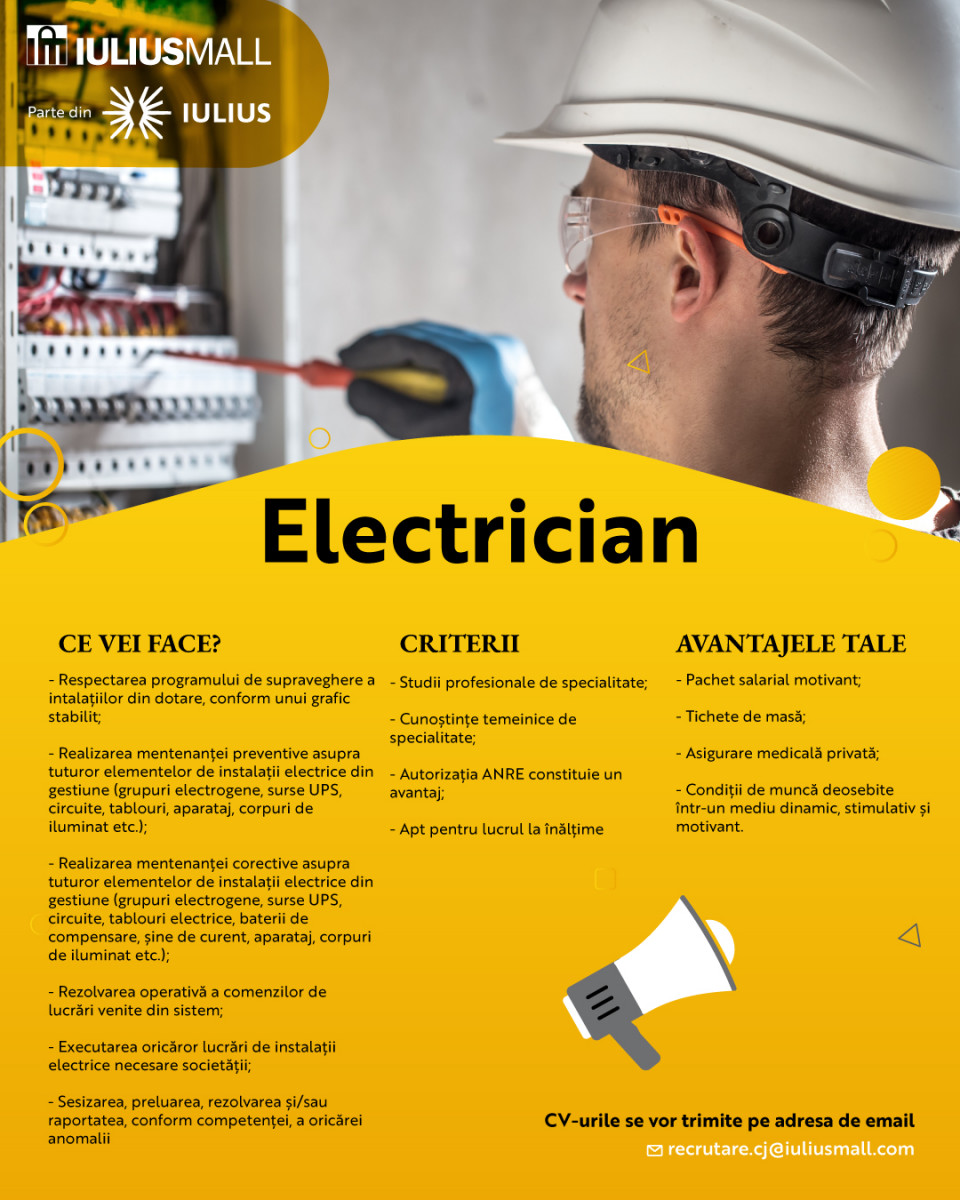 Electrician – Iulius Mall Cluj