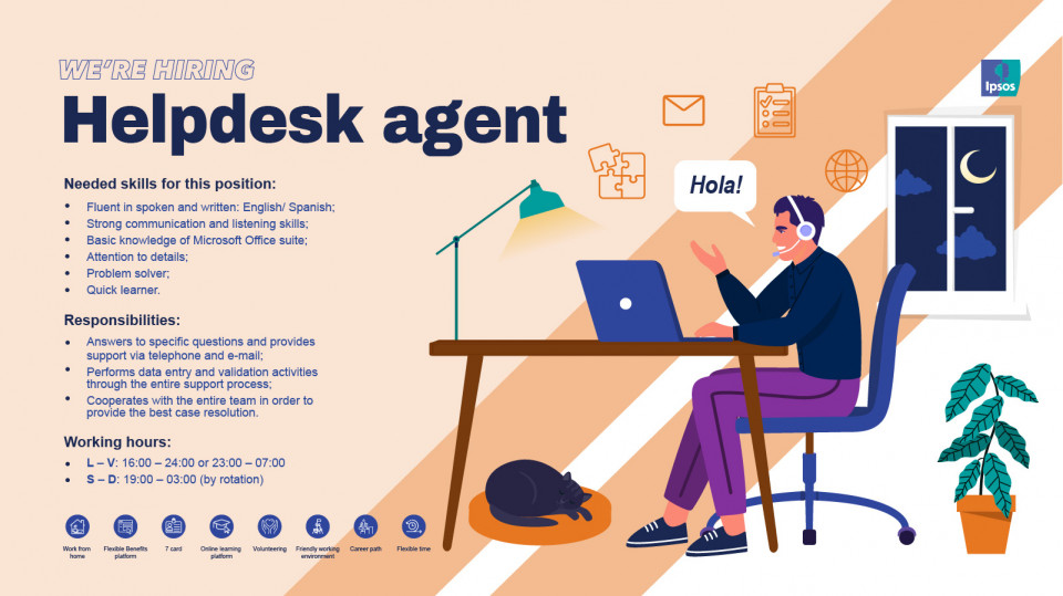 Helpdesk Agent with Spanish English / Spaniola