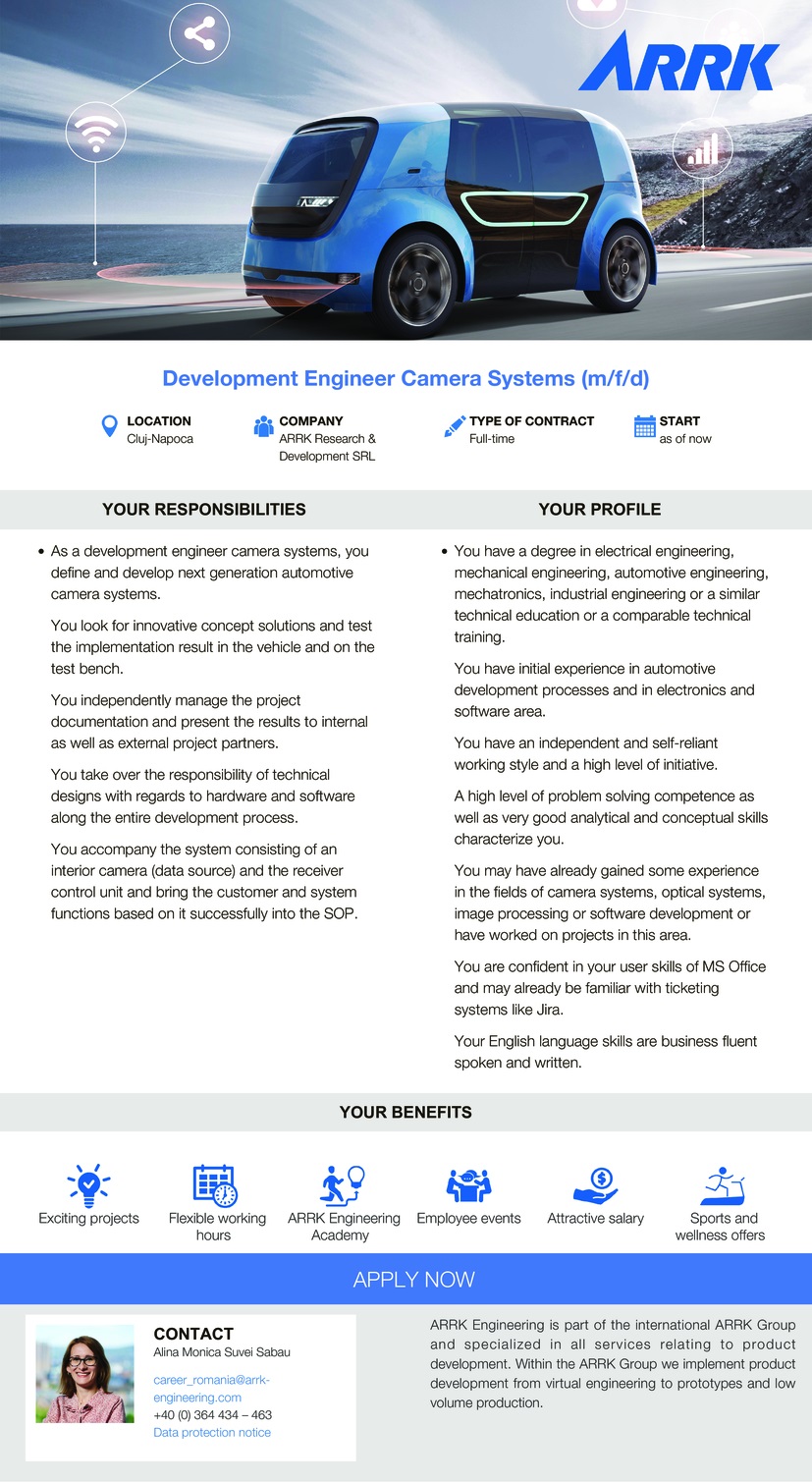 Development Engineer Camera Systems (m/f/d)
