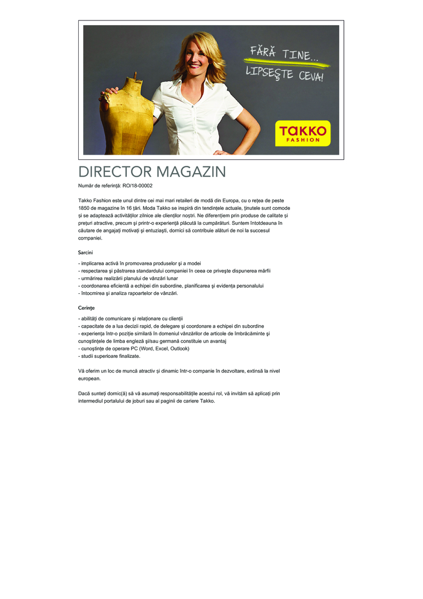 Director magazin - Dej