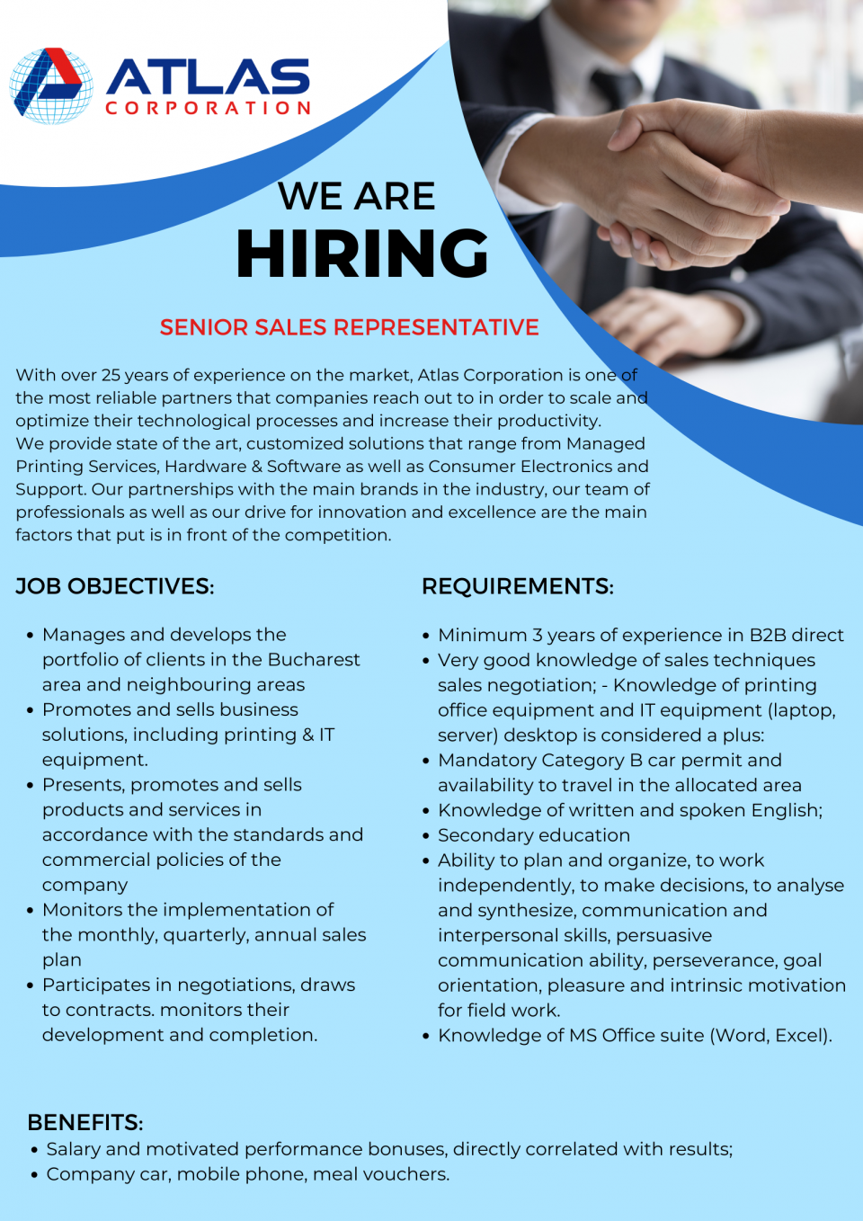 Senior Sales Representative