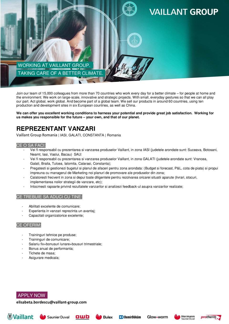 REPREZENTANT VANZARI