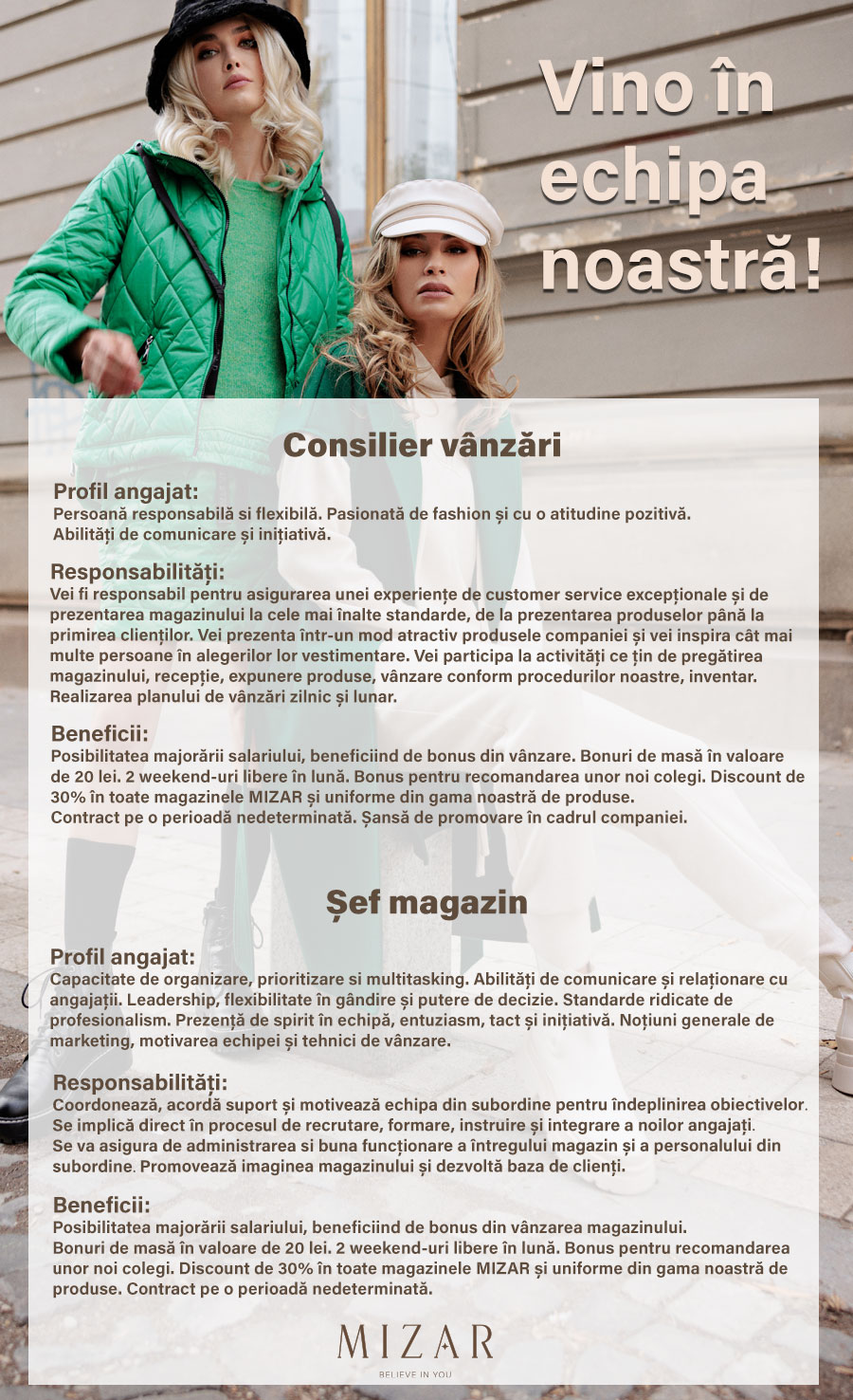CONSILIER VANZARI SI SEF MAGAZIN