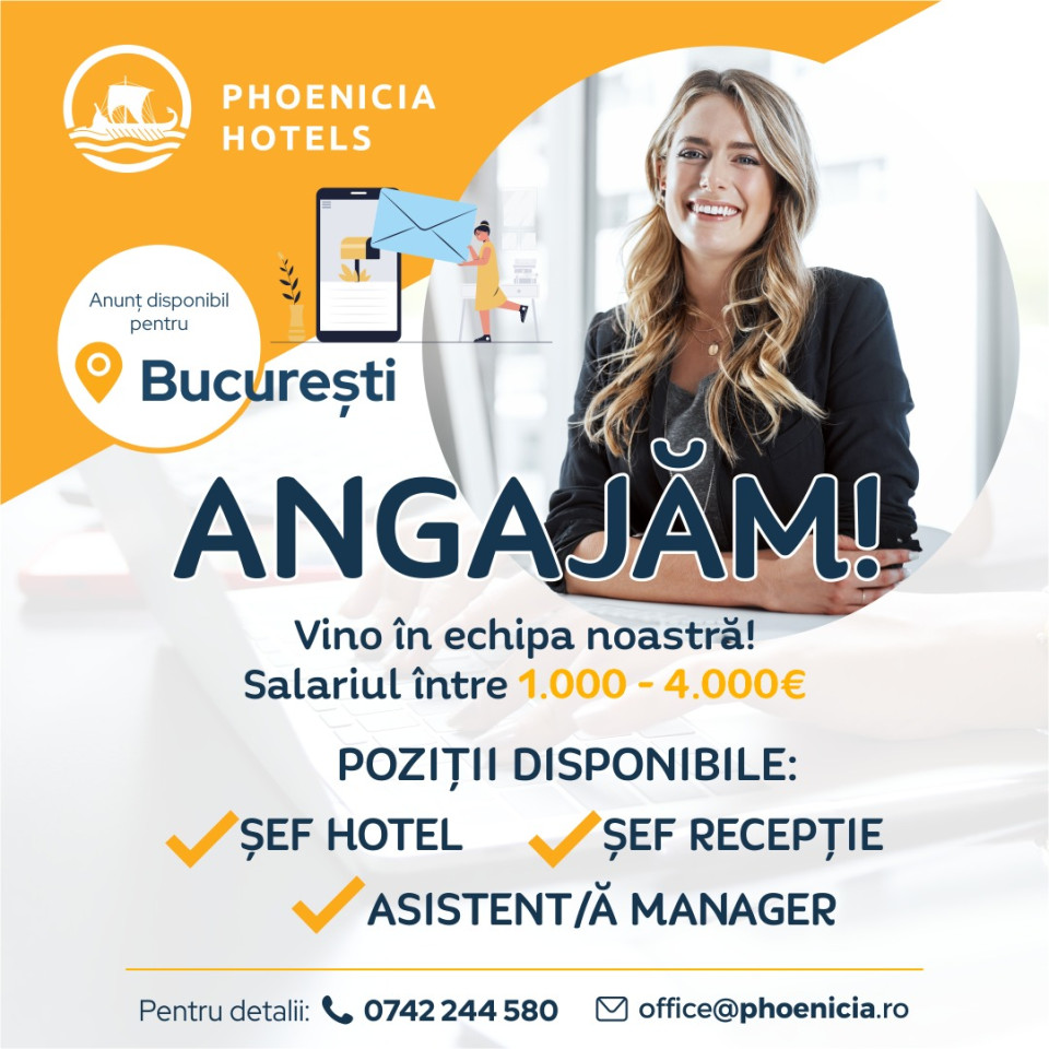 Sef hotel, sef receptie, asistent/a manager