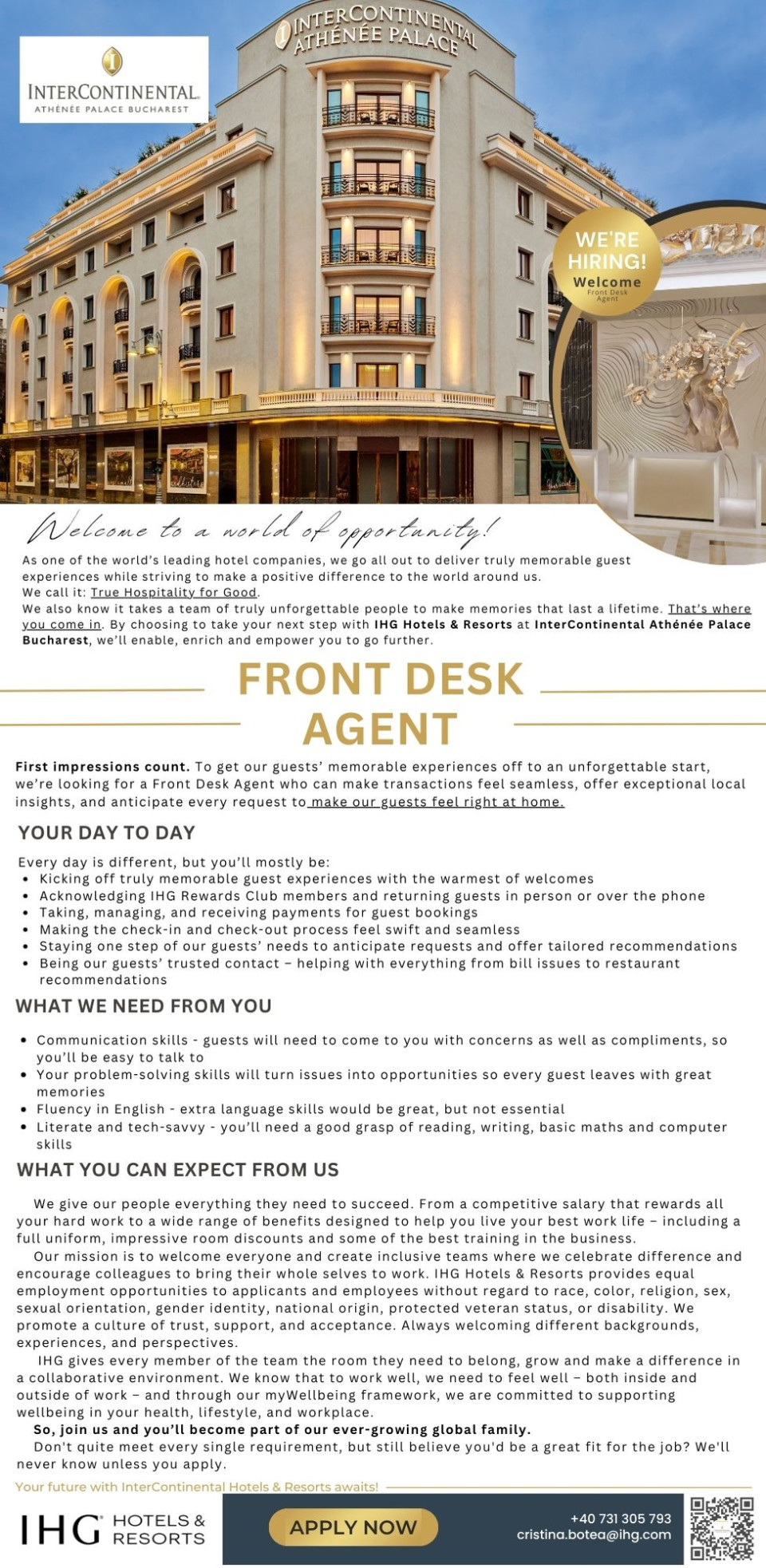Front Desk Agent