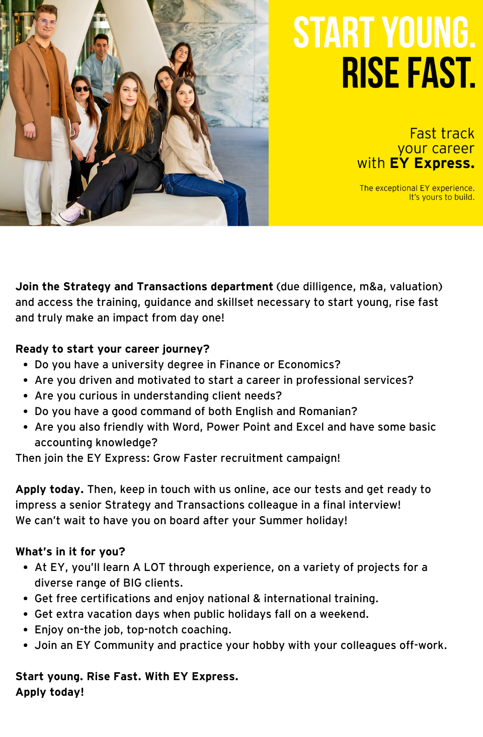 Junior Finance Consultant -  EY Express