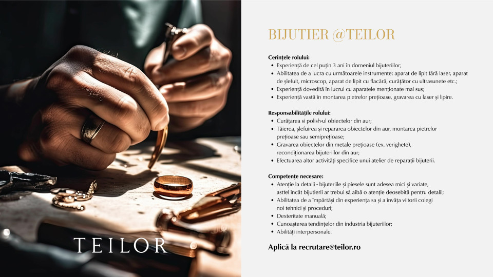Tehnician Bijutier | TEILOR