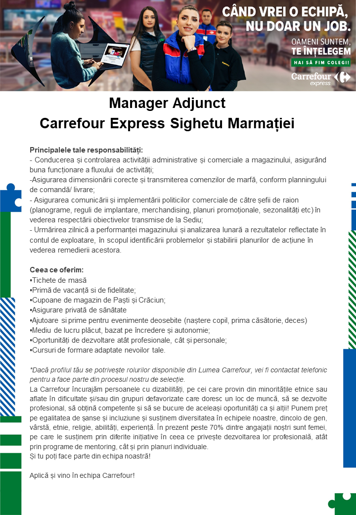 Manager Adjunct Carrefour Express Sighetu Marmatiei