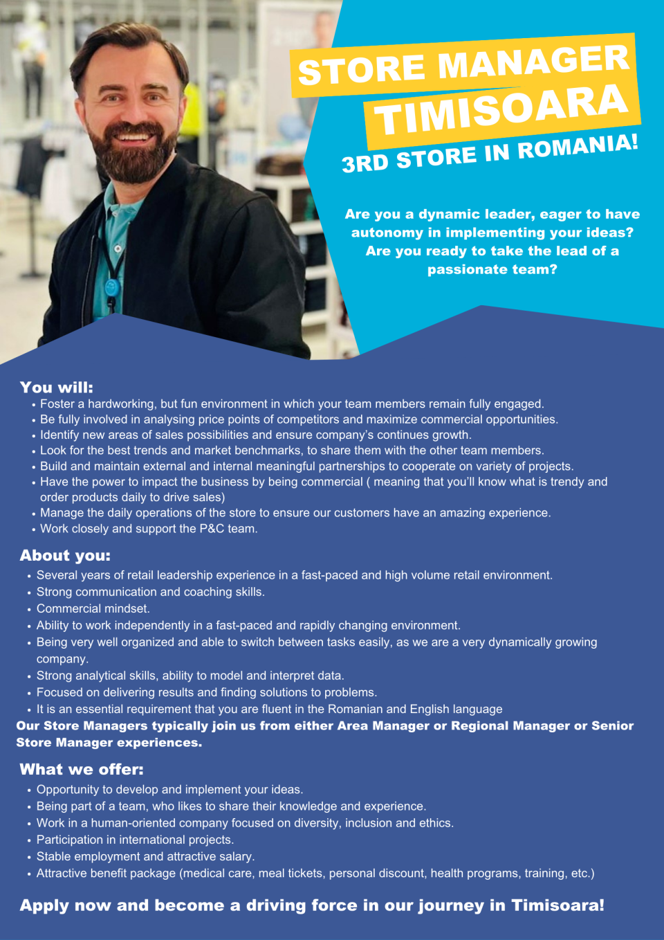 Store Manager - Primark Timisoara