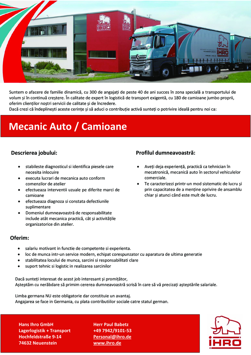 Mecanic Auto / Camione