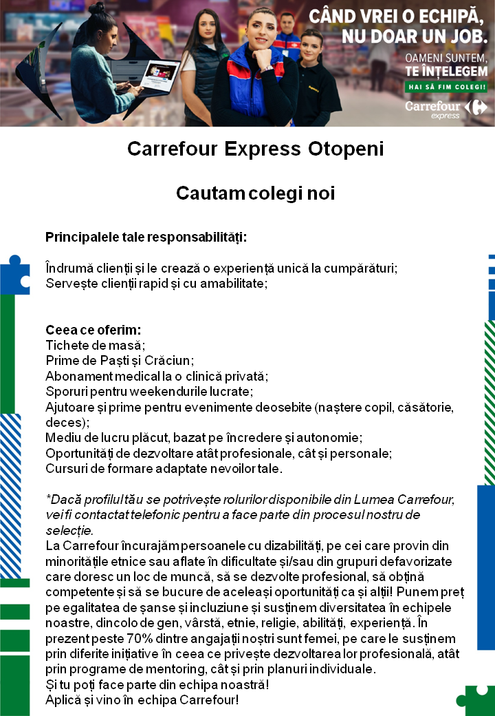 Cautam colegi noi - Carrefour Express Otopeni