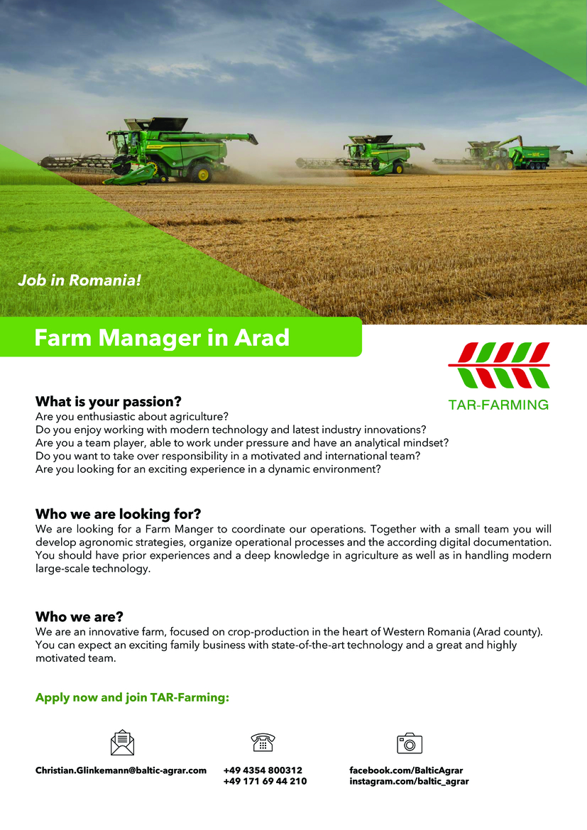 Farm Manager - Arad