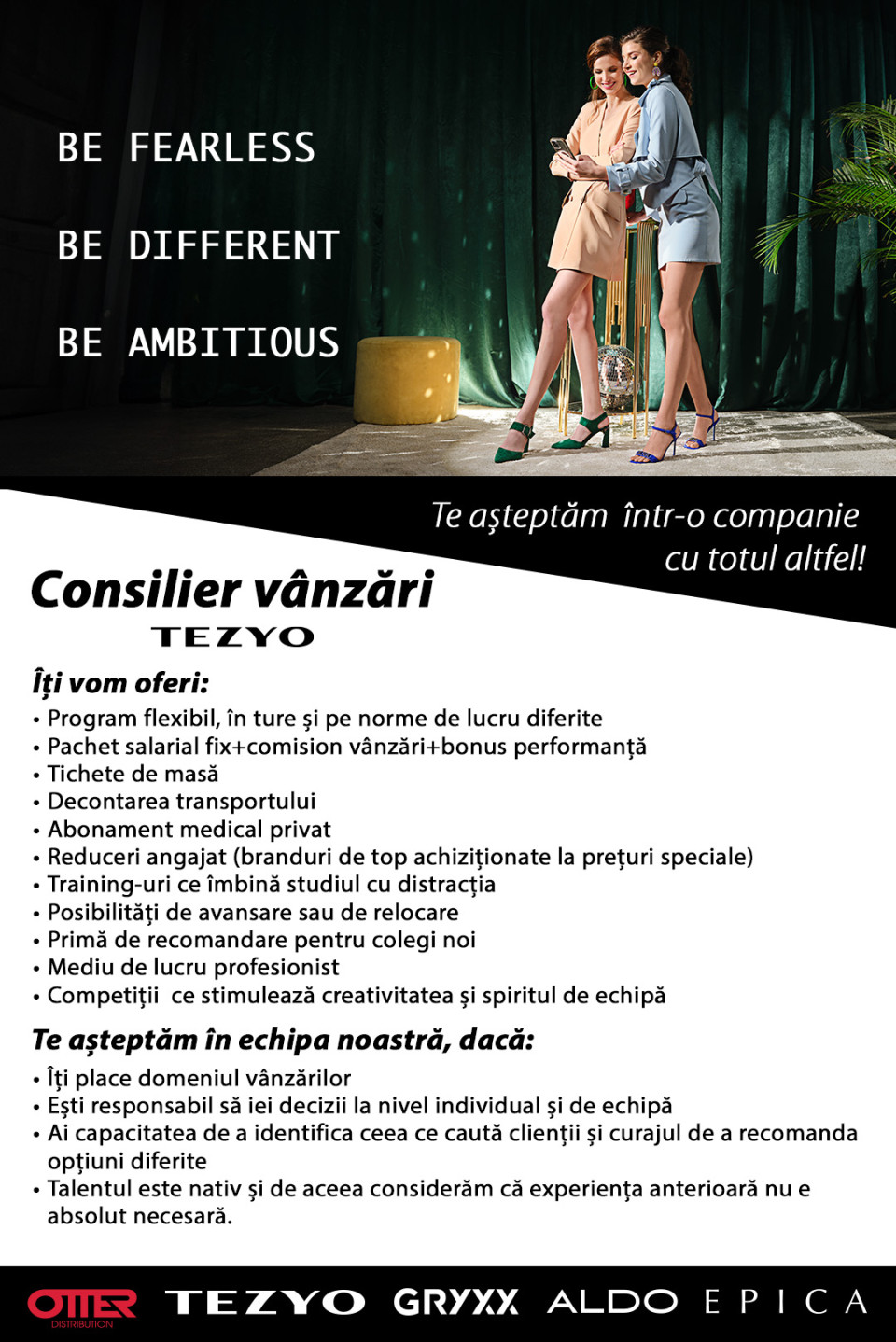 Consilier vanzari - TEZYO Constanta Shopping City - FULL TIME
