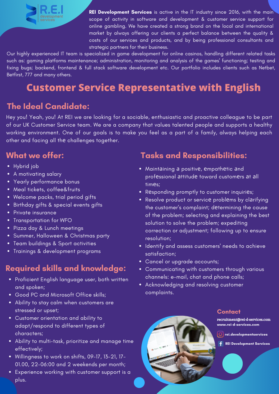 Customer Support Agent with English