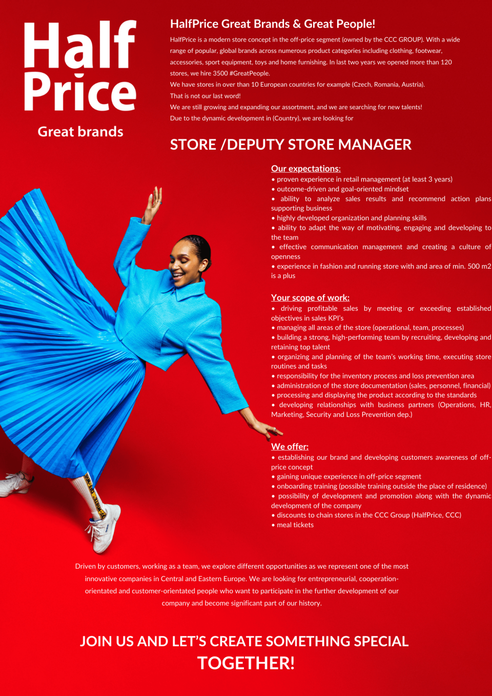 Store/Deputy Manager HalfPrice