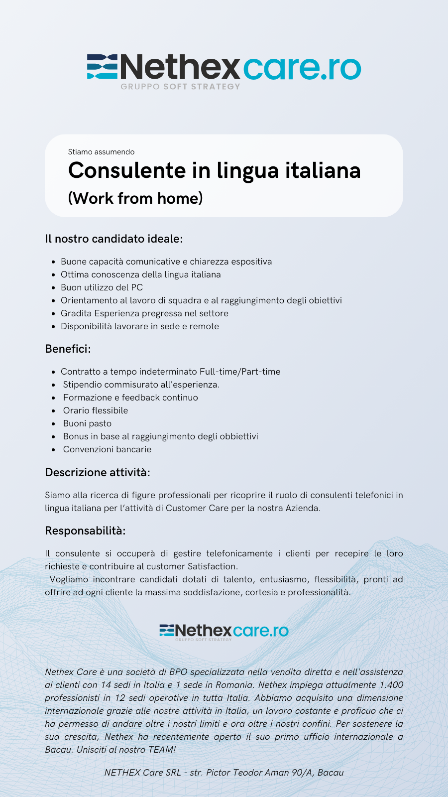 Consultant in limba italiana (Work from home)