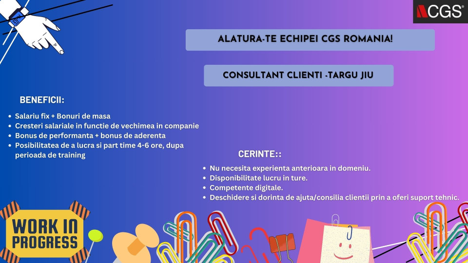 Consultant Relatii Clienti - Targu - Jiu