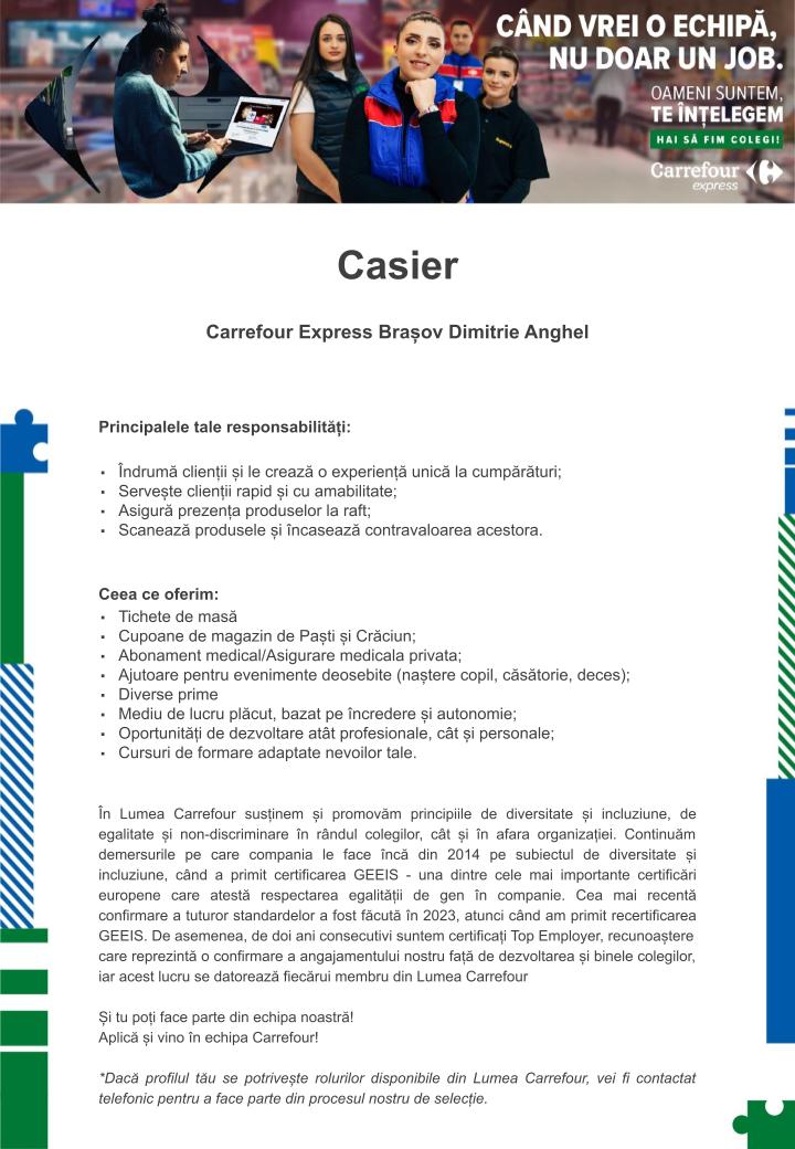 Casier - Carrefour Express Brasov Dimitrie Anghel