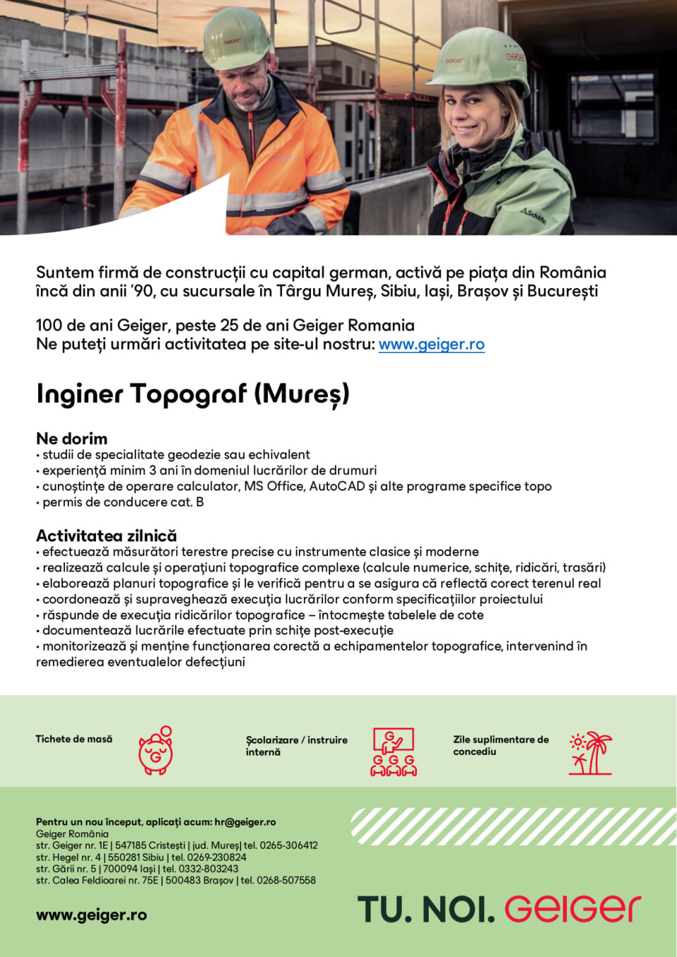 Inginer topograf - Mures