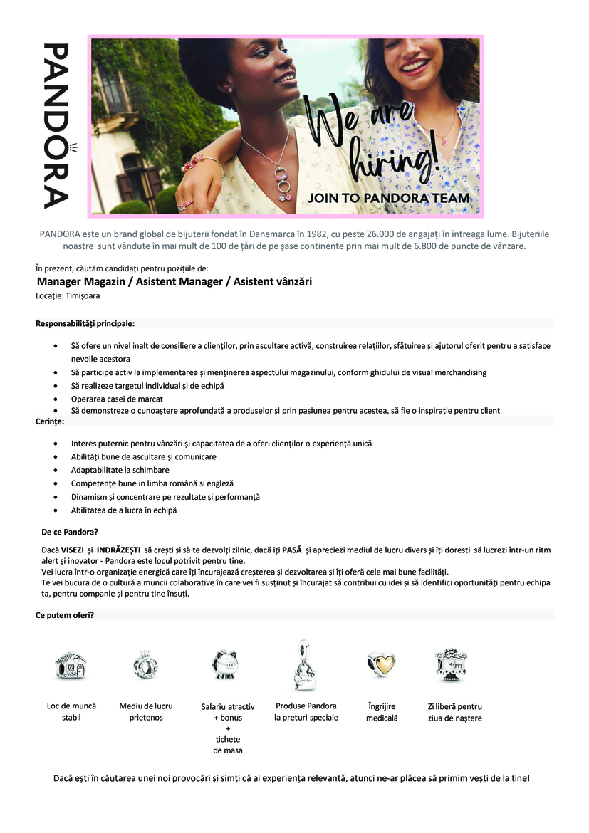 Manager Magazin / Asistent Manager / Asistent vanzari