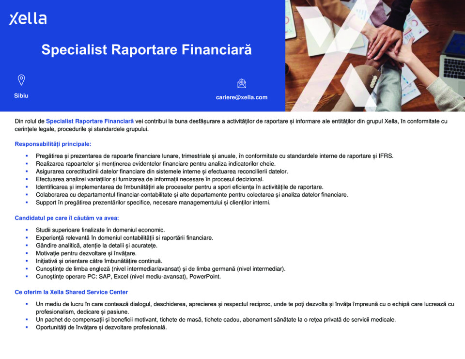 Specialist Raportare Financiara