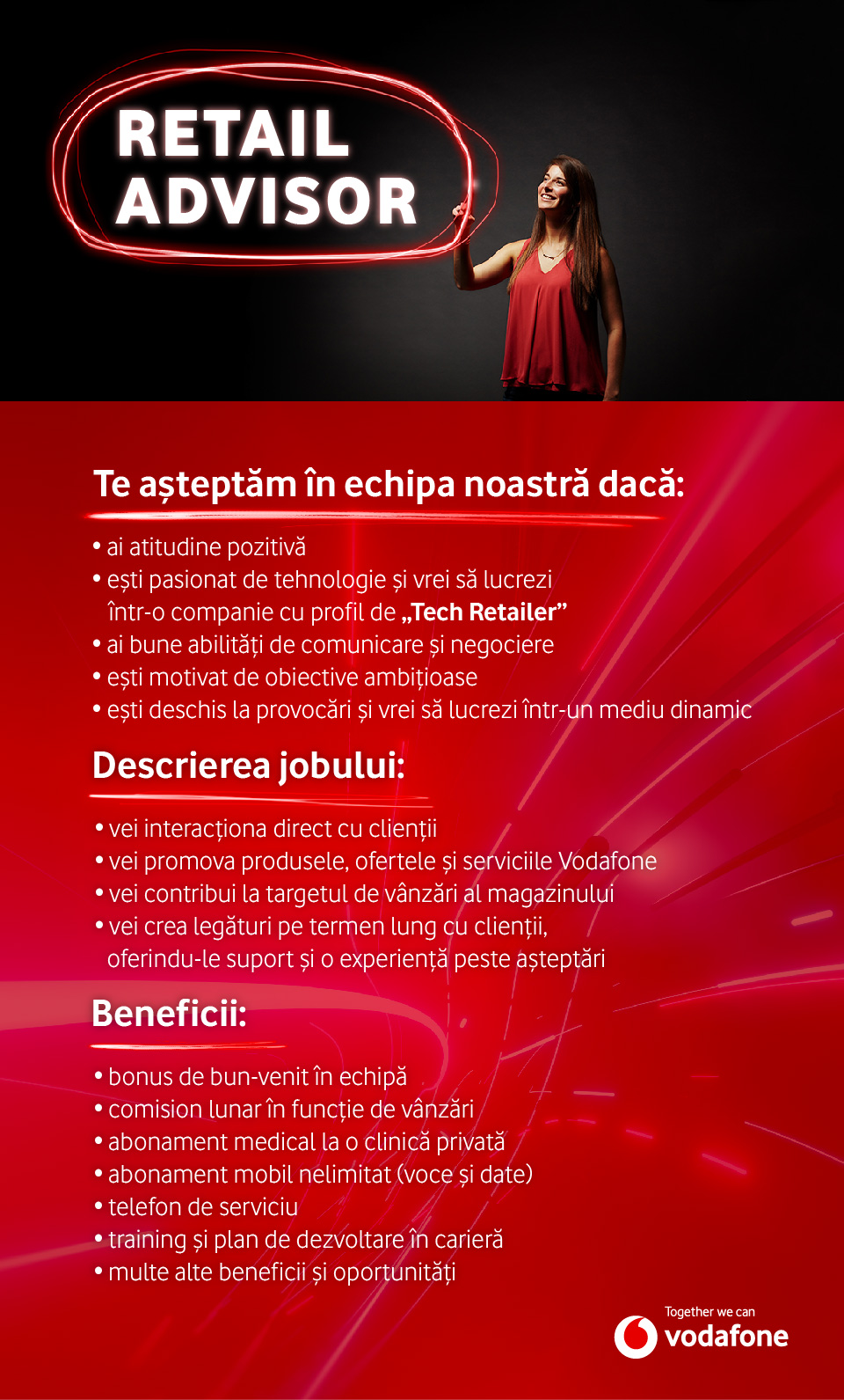 Sales Advisor - Vodafone Store Bucuresti Stefan cel Mare