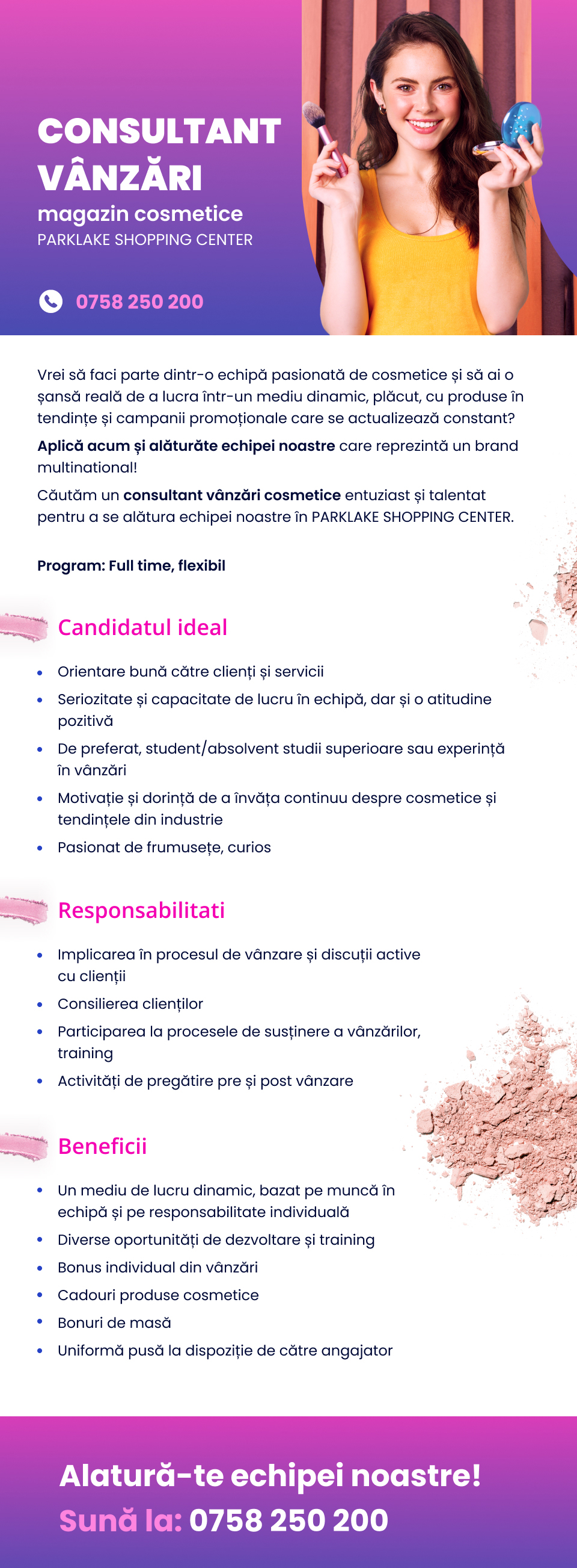 CONSULTANT DE VANZARI PARKLAKE SHOPPING CENTER