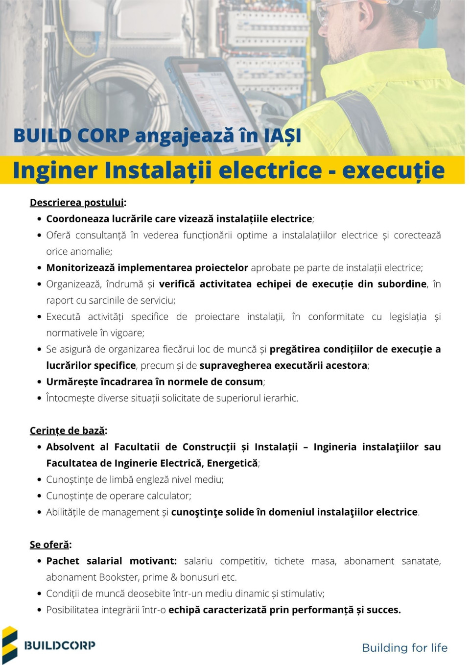 Inginer instalatii electrice-executie