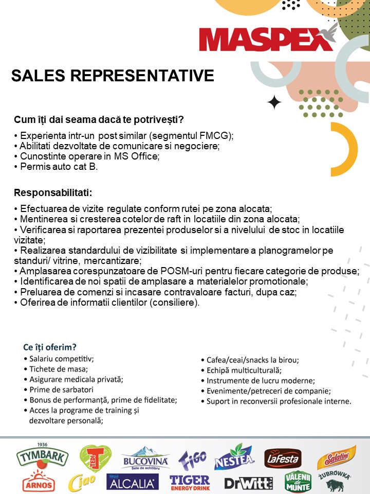 SALES REPRESENTATIVE