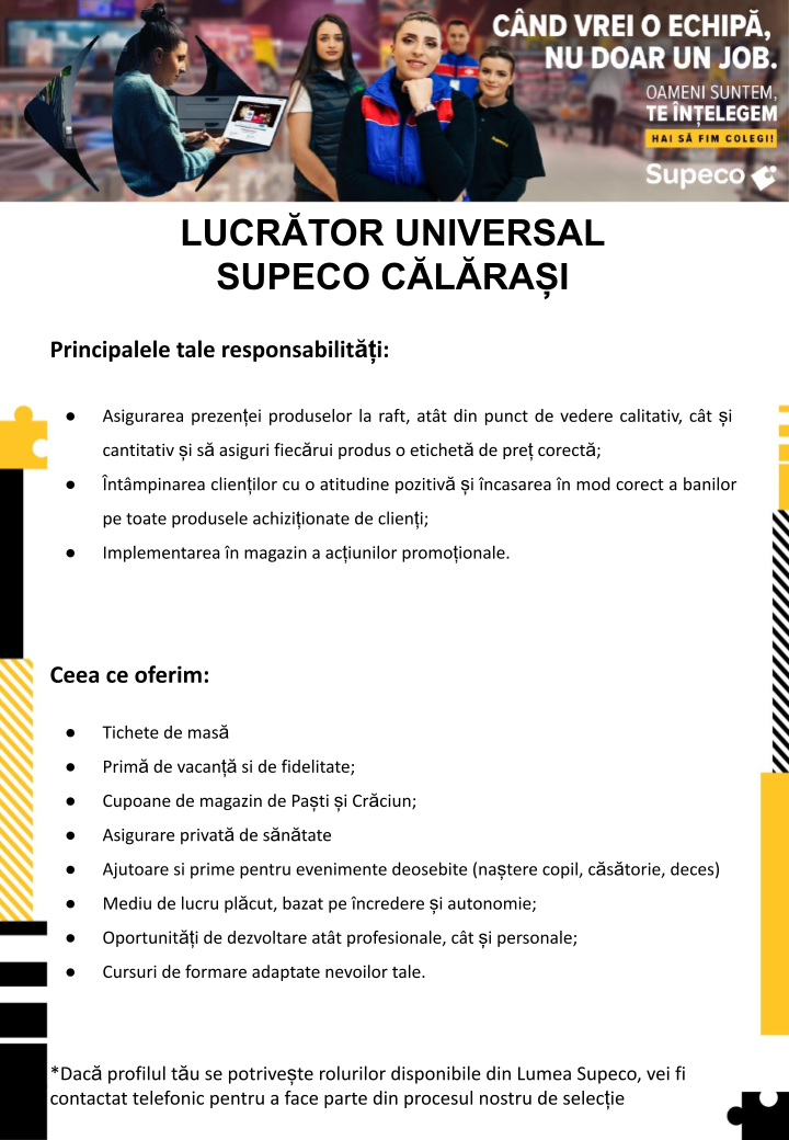 Lucrator Universal - Supeco Calarasi