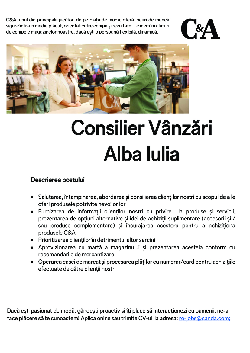 Consilier Vanzari Alba Iulia