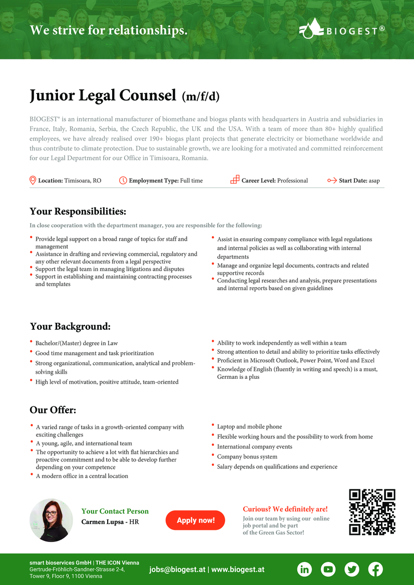 Junior Legal Counsel (m/f/d)