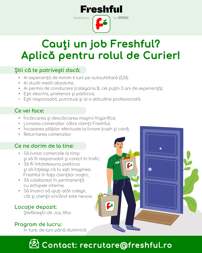 Curieri Freshful in Bucuresti & Ilfov