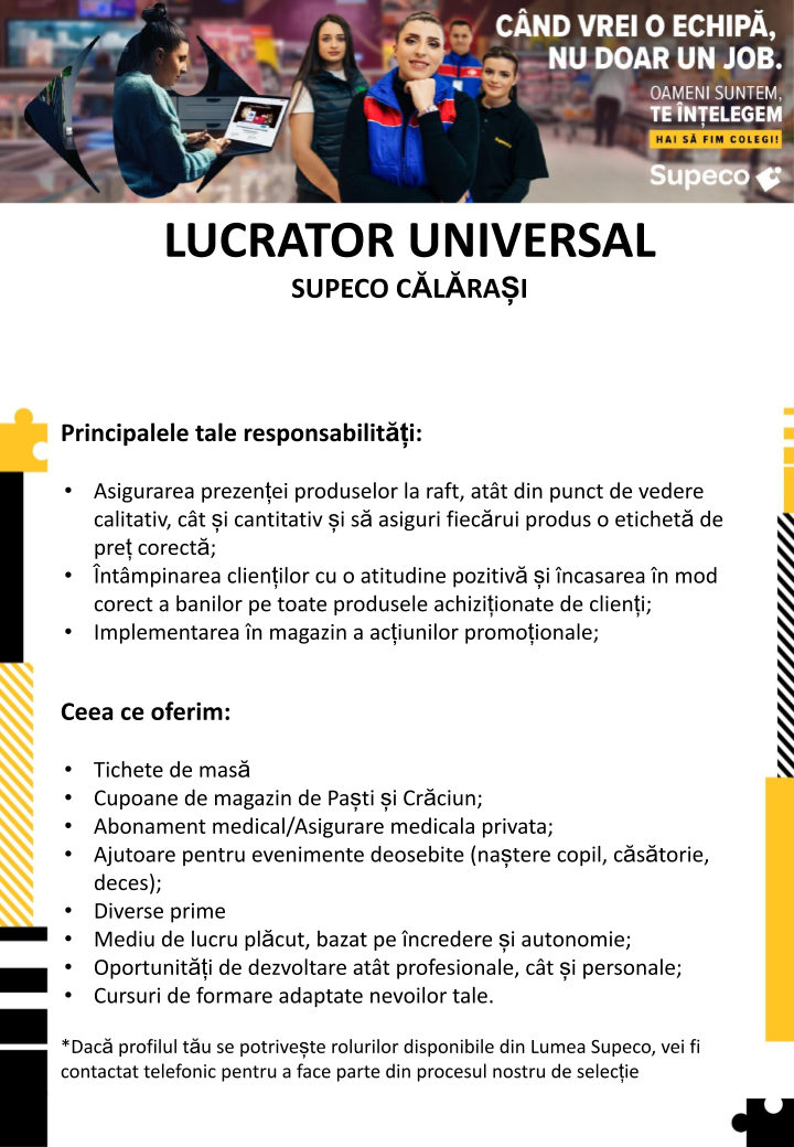 Lucrator Universal - Supeco Calarasi