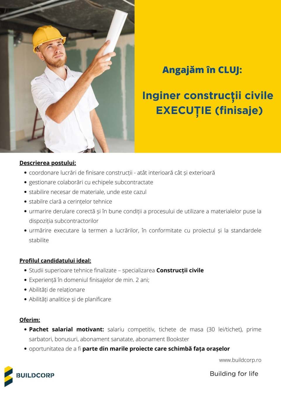 Inginer constructii civile Cluj