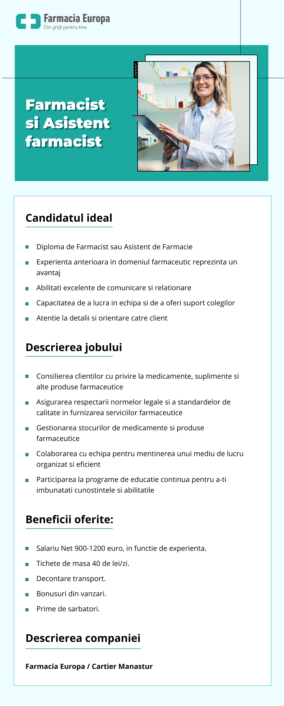 Farmacist si Asistent farmacist