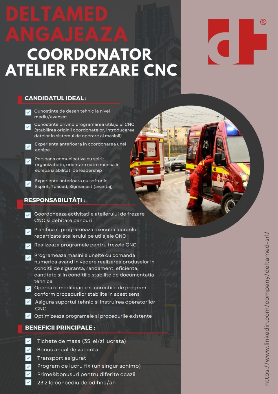 Coordonator atelier frezare CNC si debitare panouri