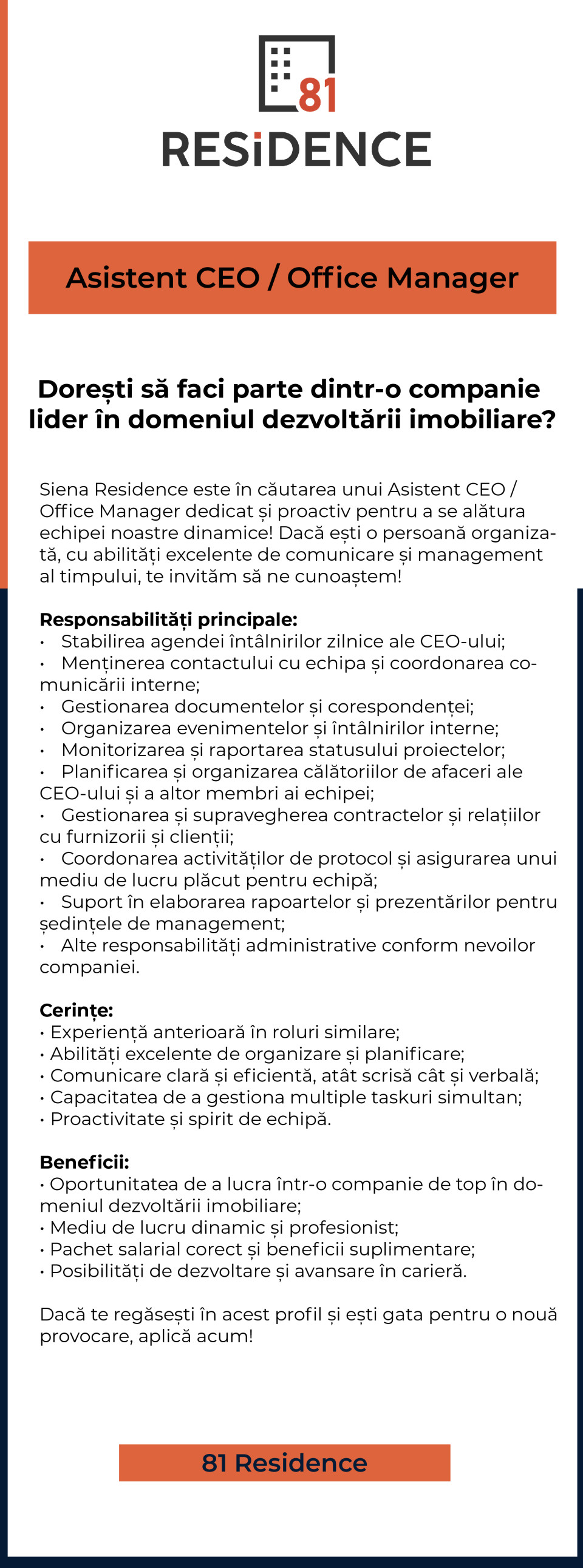 Asistent CEO / Office Manager