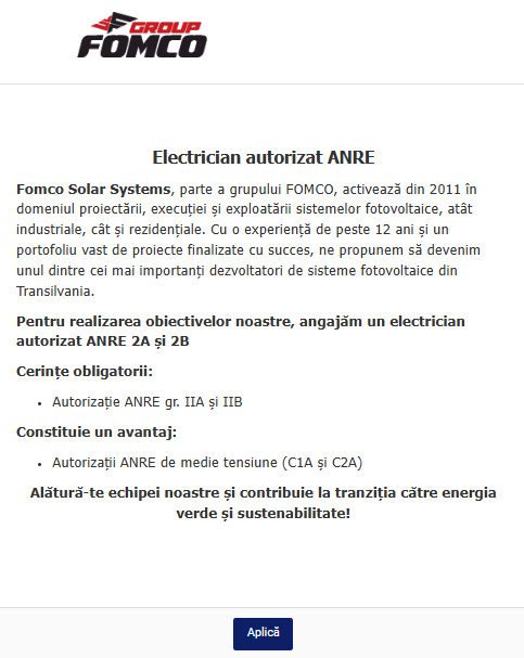 Electrician autorizat ANRE