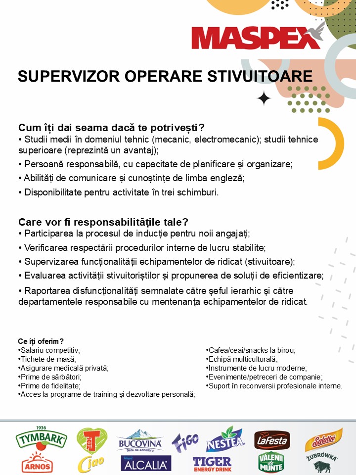 SUPERVIZOR OPERARE STIVUITOARE