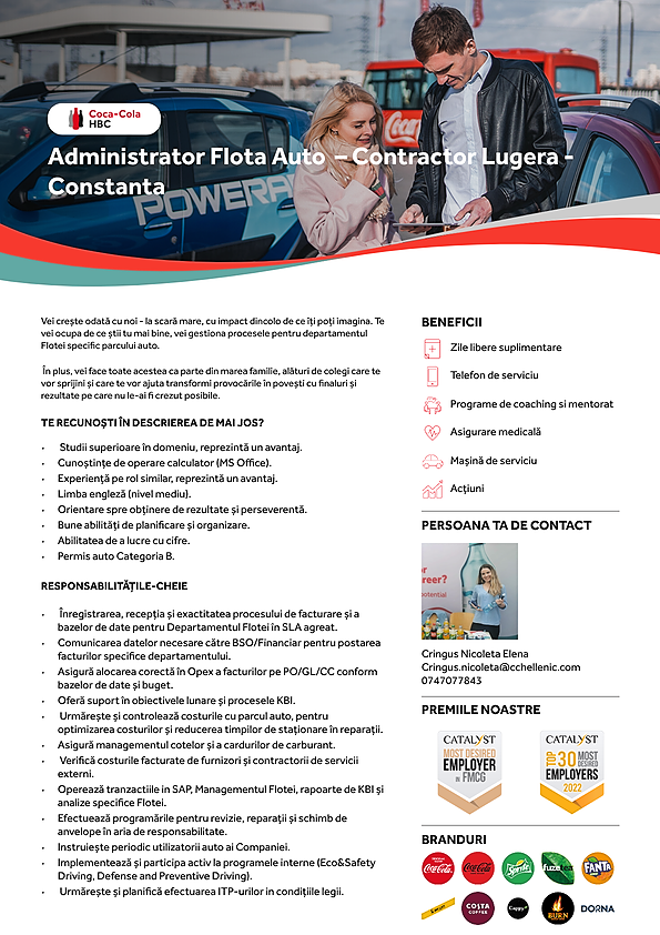 Administrator Flota Auto - Contractor Lugera - Constanta