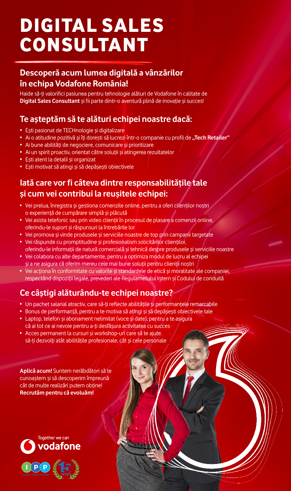 Digital Sales Consultant –VODAFONE ROMÂNIA - Hybrid